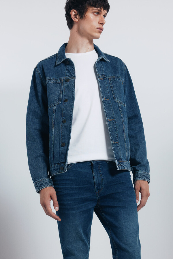 Springfield Jeans sobretintado skinny fit turquesa