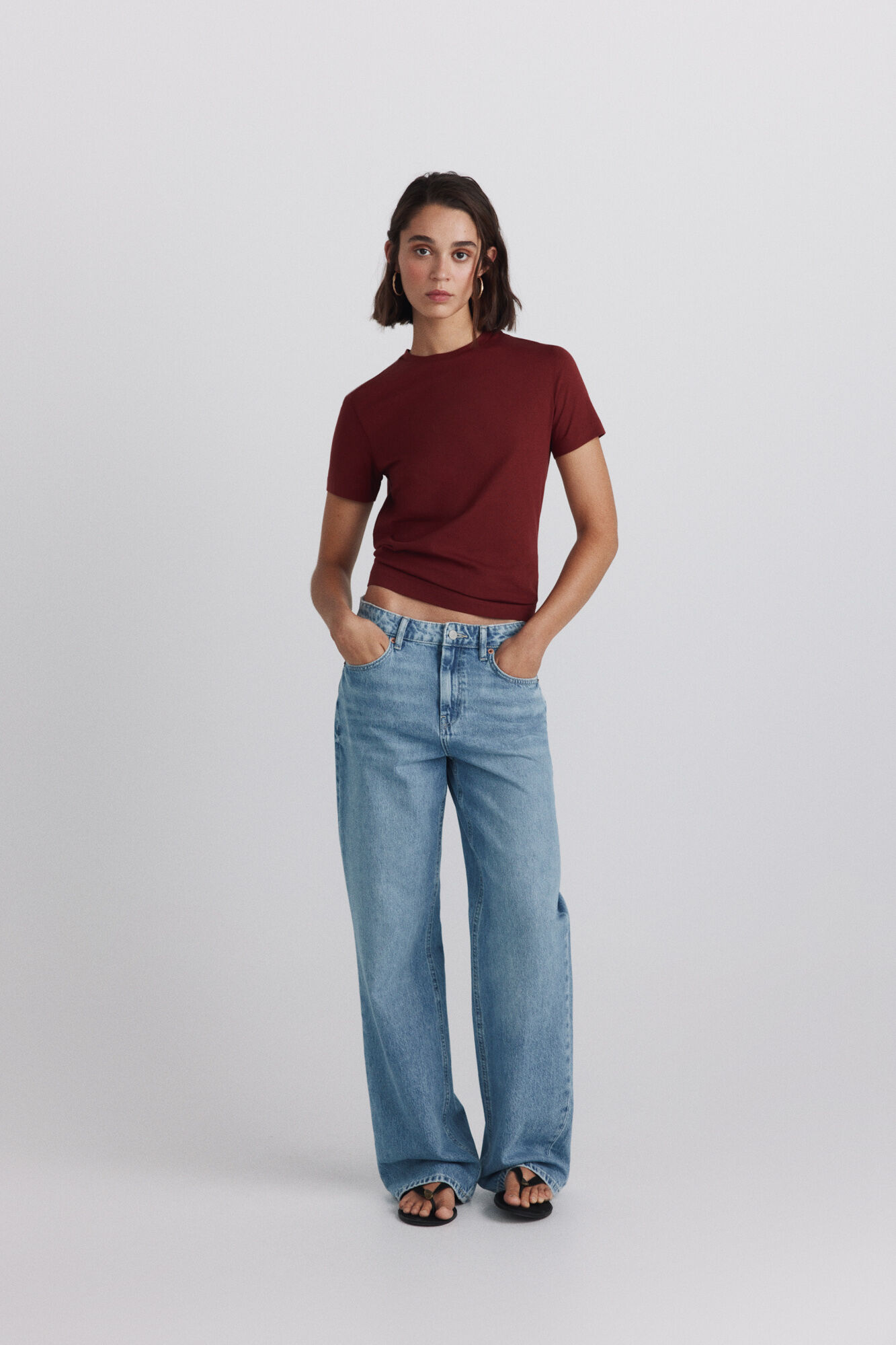 Springfield Playera b&aacute;sica de algod&oacute;n lisa khaki