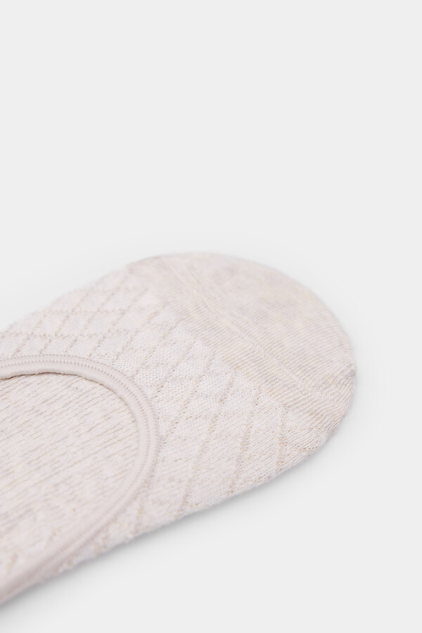 Springfield Calcetín invisible canalé beige