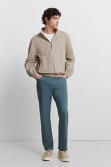 Springfield Pantal&oacute;n slim fit de 5 bolsillos lavado azul