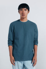 Springfield Camiseta doble tejido waffle azul