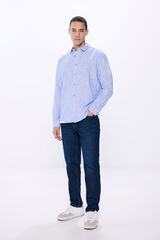 Springfield Camisa estructura bicolor azulado