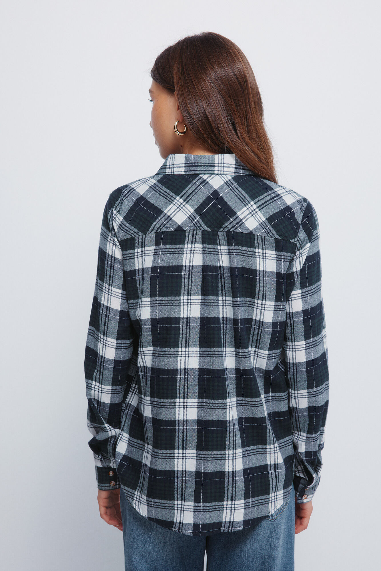 Springfield Camisa de cuadros de l&uacute;rex con bolsillo verde