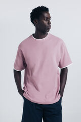 Springfield Camiseta doble mini waffle naranja