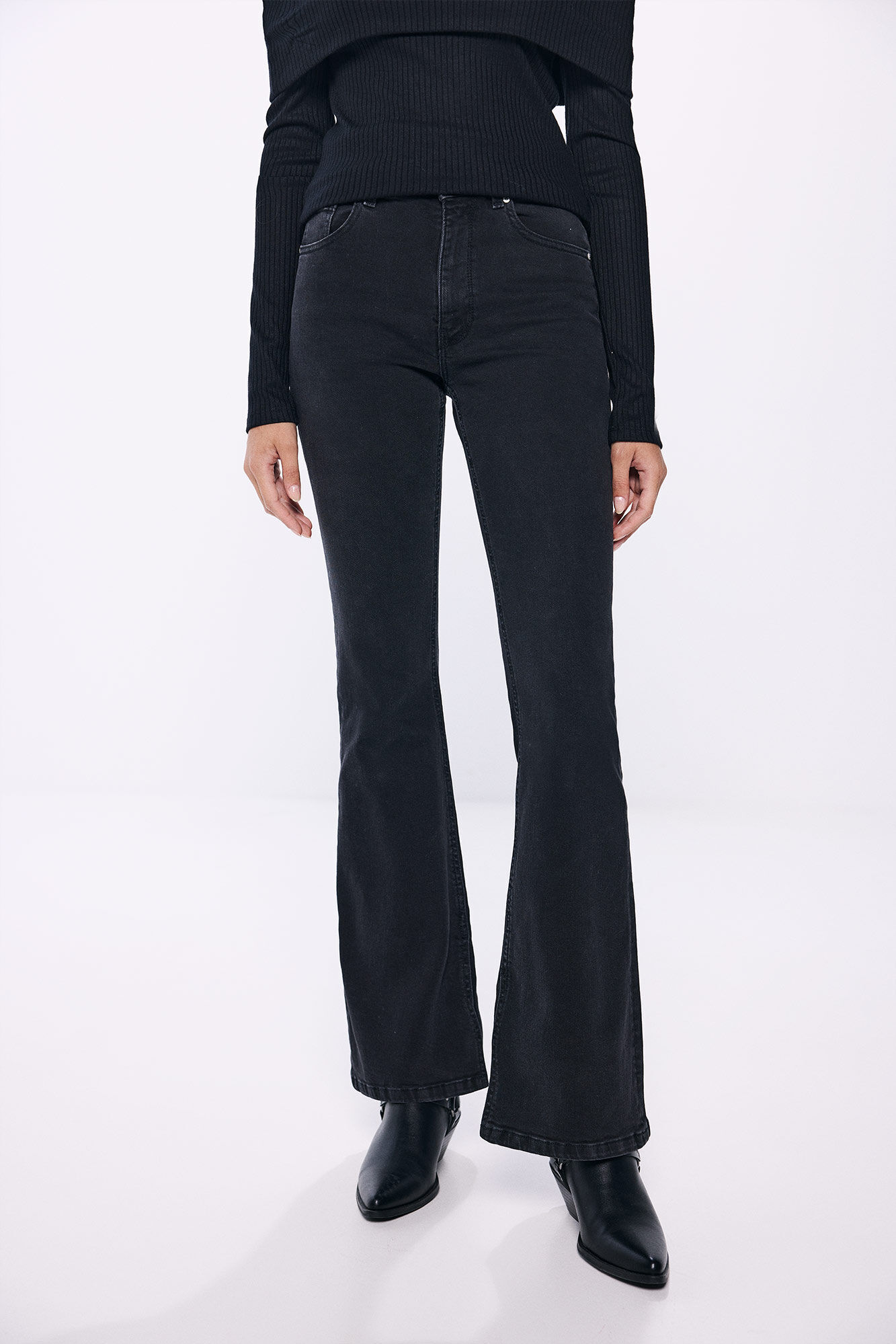 Springfield Jeans flare negro