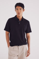 Springfield Polo piqué look vestido slim fit negro
