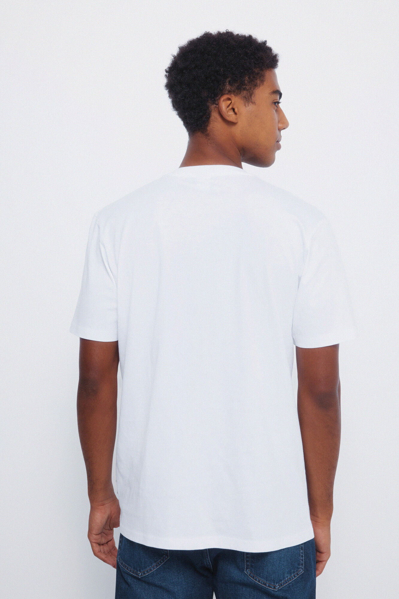 Springfield Camiseta b&aacute;sica cuello pico natural