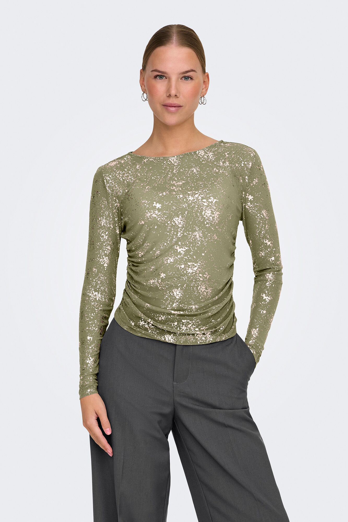 Only Top de brillo manga larga 