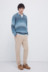 Springfield Pana chinos de pana lavada, c&oacute;modos y de corte entallado beige