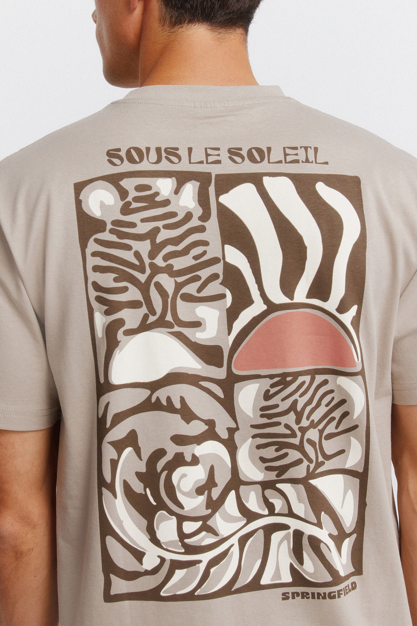 Springfield Playera logo Springfield collage beige