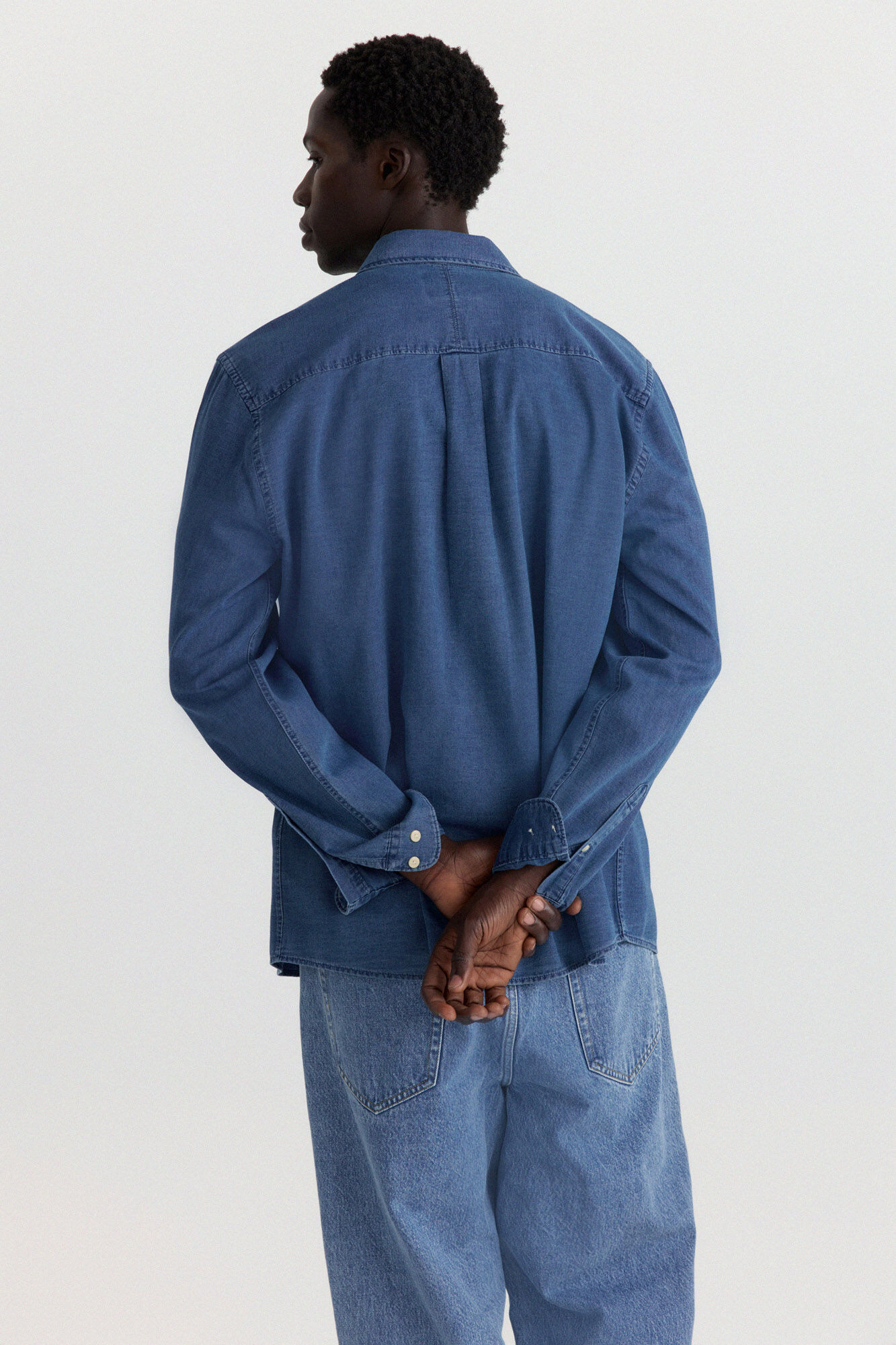 Springfield Camisa oxford de mezclilla azulado