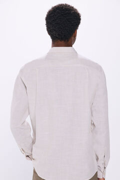 Springfield Camisa estructura bicolor beige
