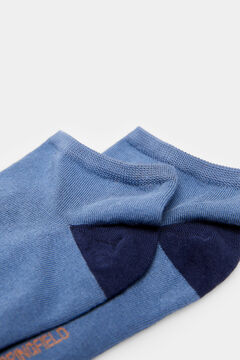Springfield Calcetín tobillero básico contraste azul indigo