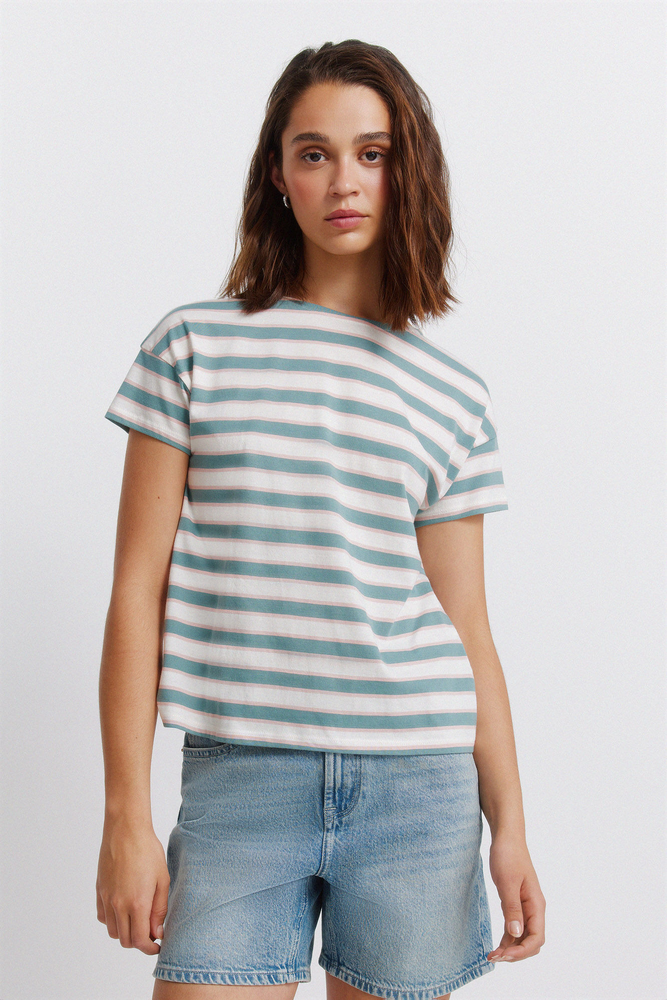 Springfield Playera de algod&oacute;n doble raya