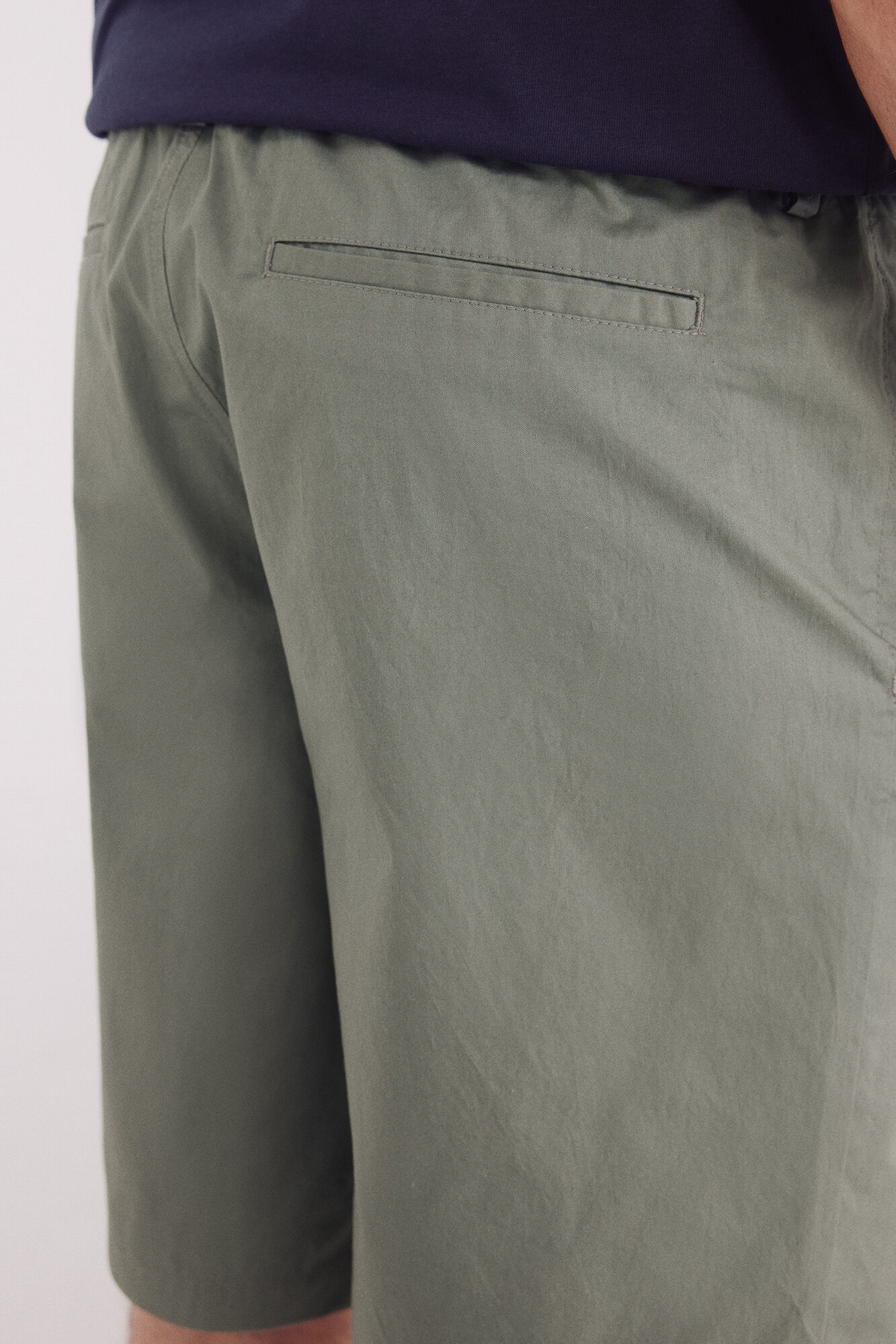 Springfield Bermuda popel&iacute;n comfort fit verde