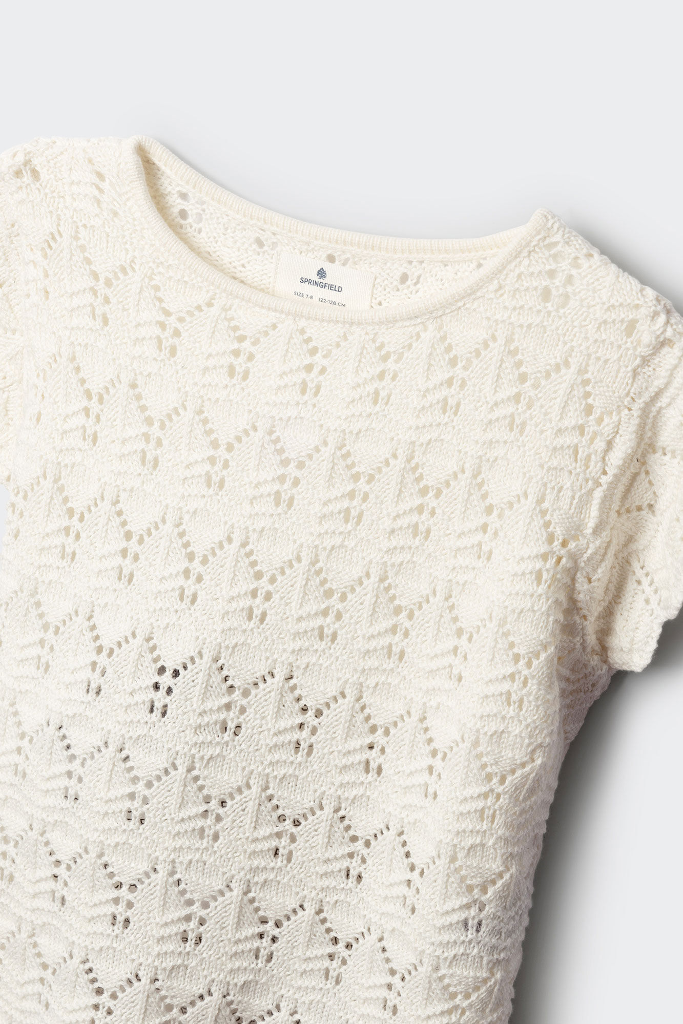 Springfield Kids Top crochet ni&ntilde;a marfil