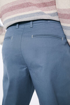 Springfield Pantalón chino microestampado slim fit azul