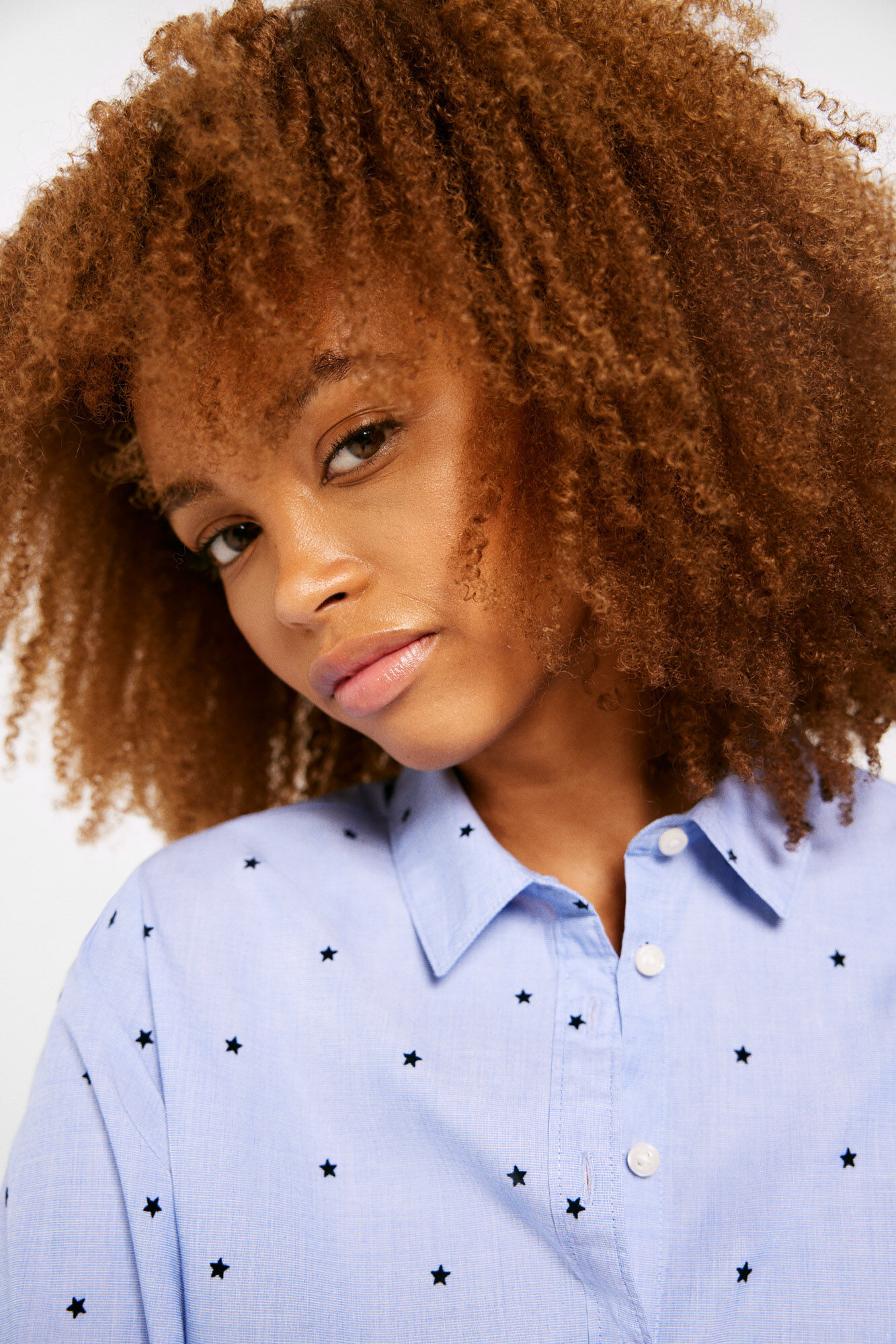 Springfield Blusa Estrellas Flocadas azul mezcla