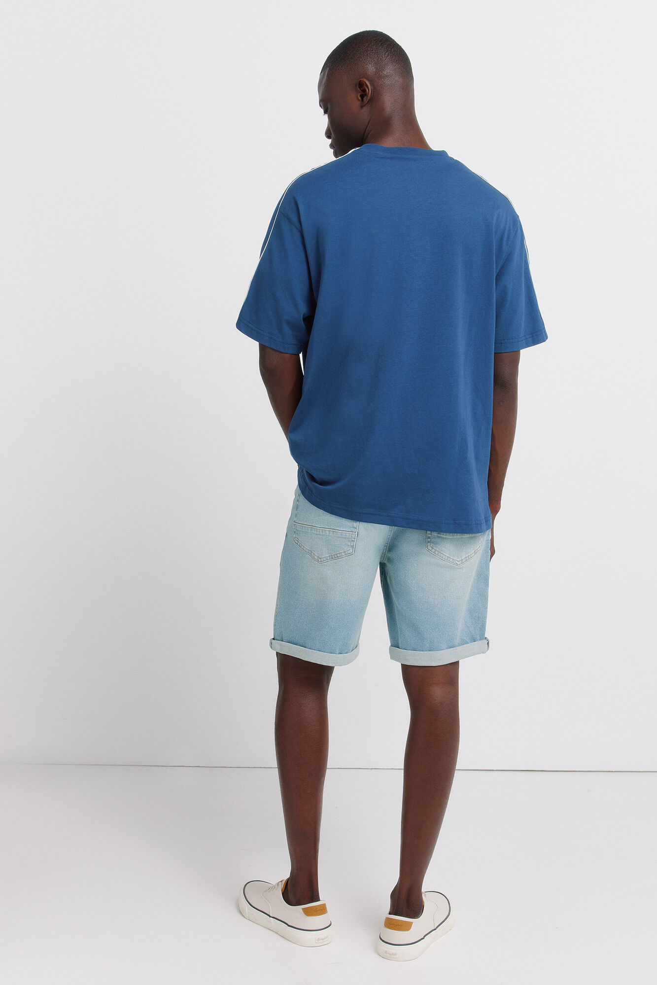 Springfield Bermudas ligeras slim fit de mezclilla azul