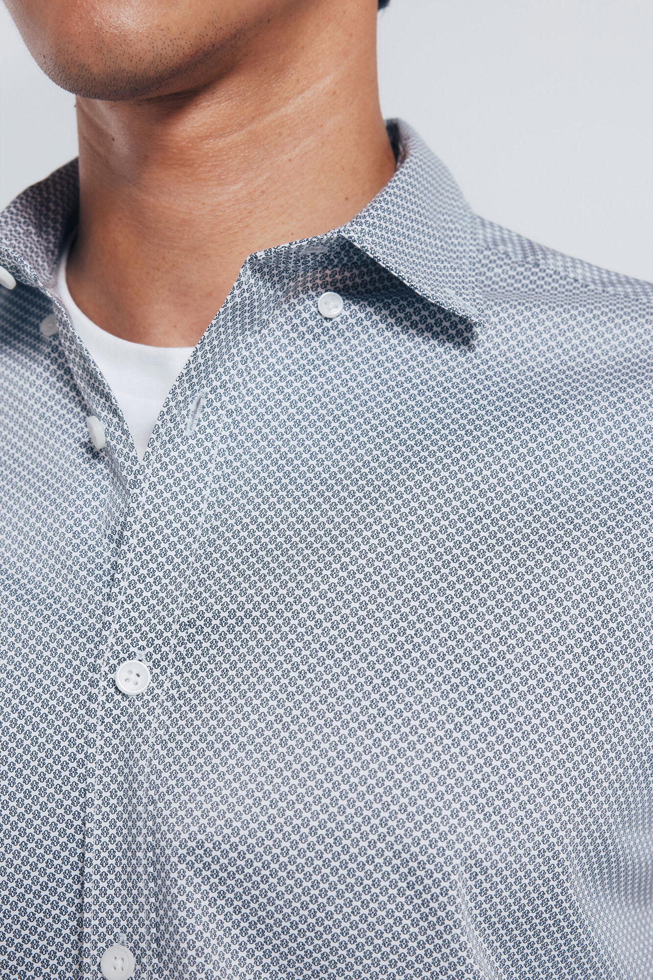 Springfield Camisa de popel&iacute;n con estampado natural