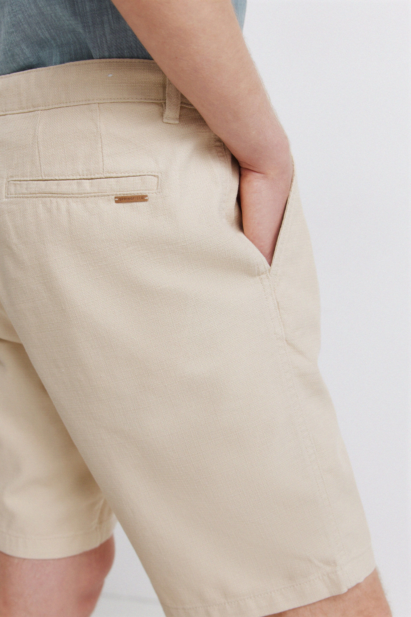 Springfield Bermudas de algod&oacute;n comfort fit beige
