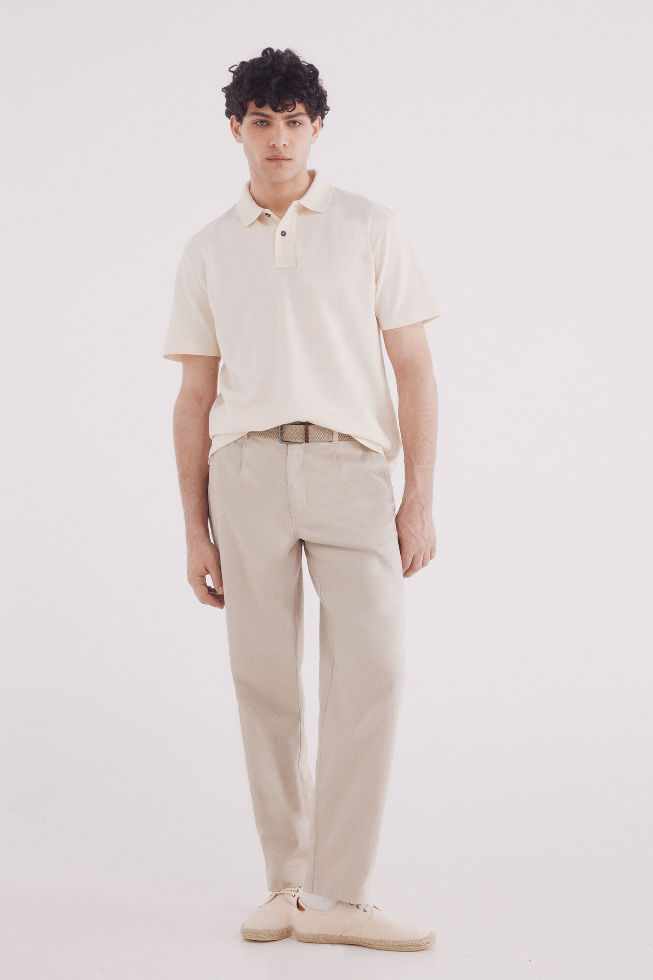 Springfield Polo piqu&eacute; fantas&iacute;a color regular fit blanco