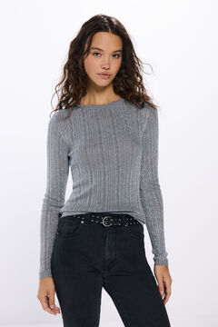 Springfield Suéter fino lurex gris