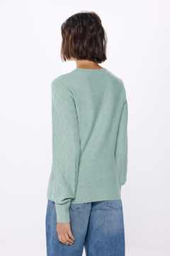 Springfield Suéter cable knit verde