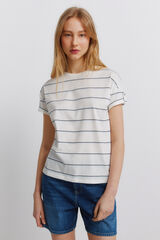 Springfield Playera de manga corta a rayas natural