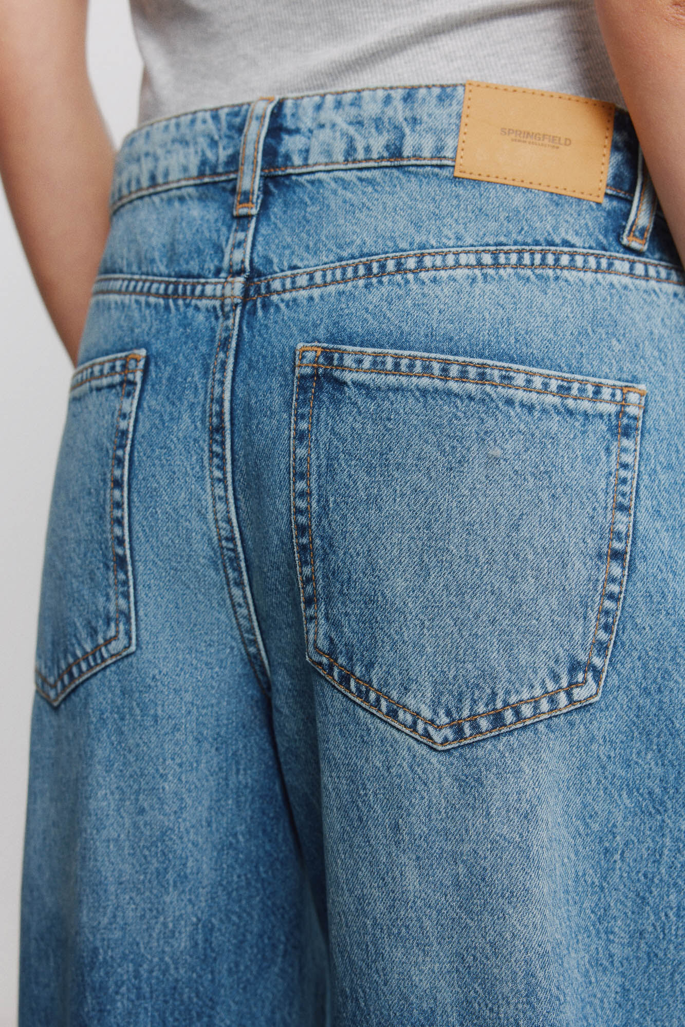 Springfield Jeans anchos azul