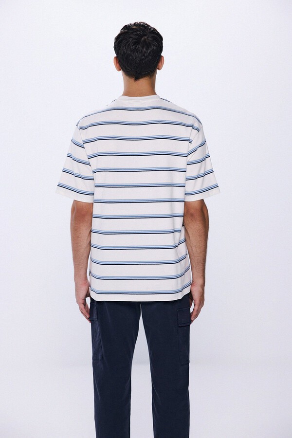 Springfield Playera rayas azul