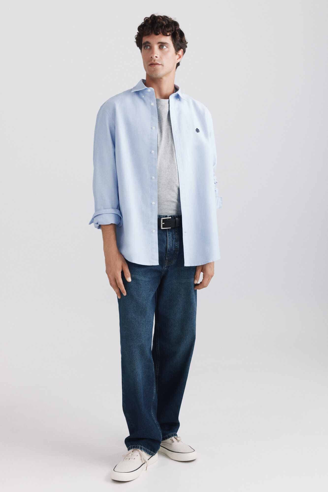 Springfield Camisa oxford azul