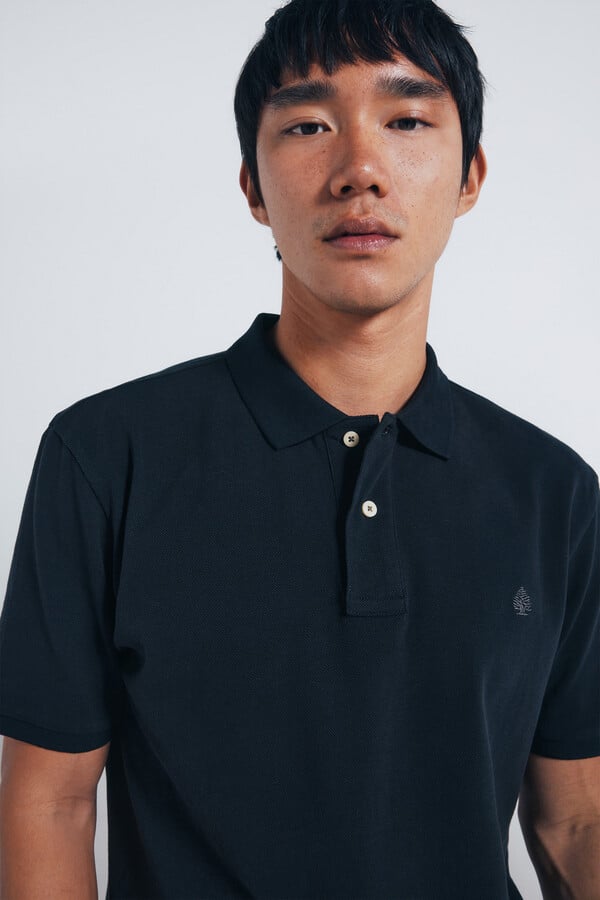 Springfield Polo piqué básico regular fit negro