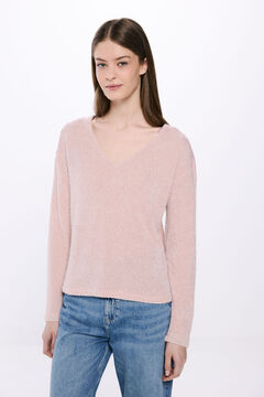 Springfield Playera chenilla hombros crochet rosa