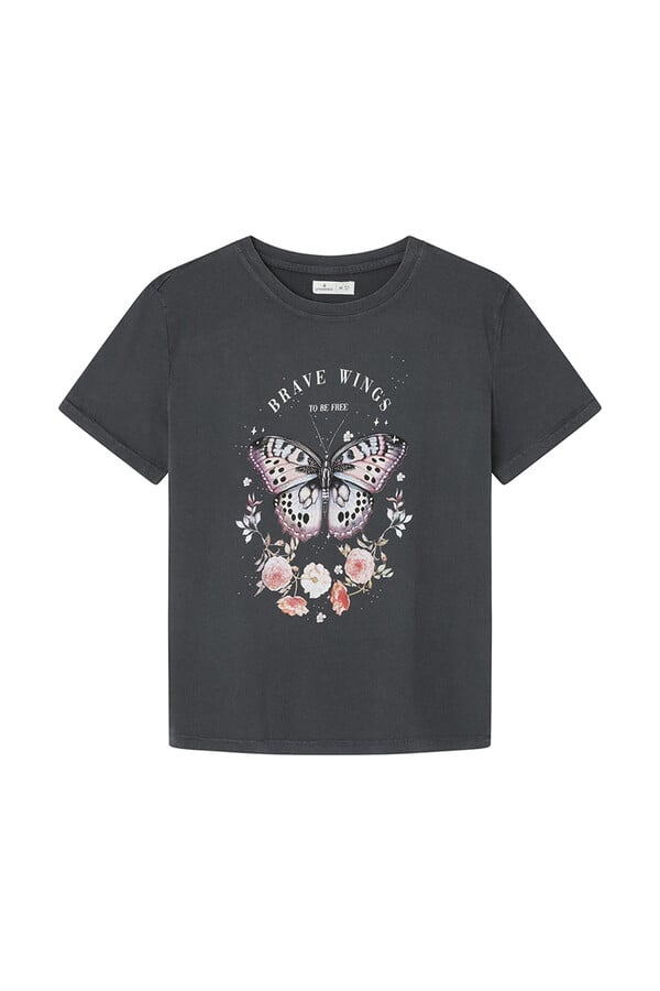 Springfield Playera gráfica algodón gris