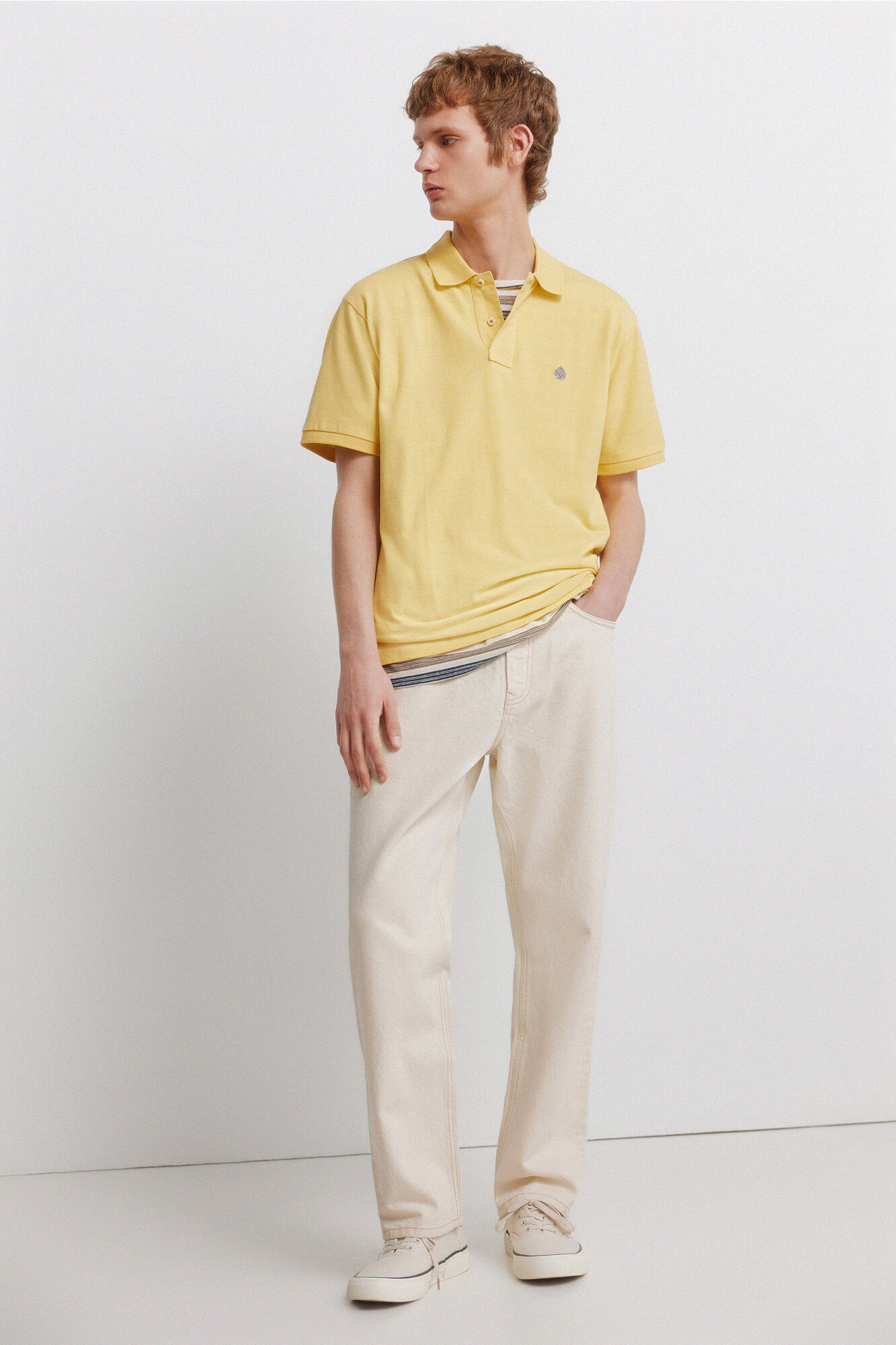 Springfield Polo b&aacute;sico Springfield regular fit amarillo