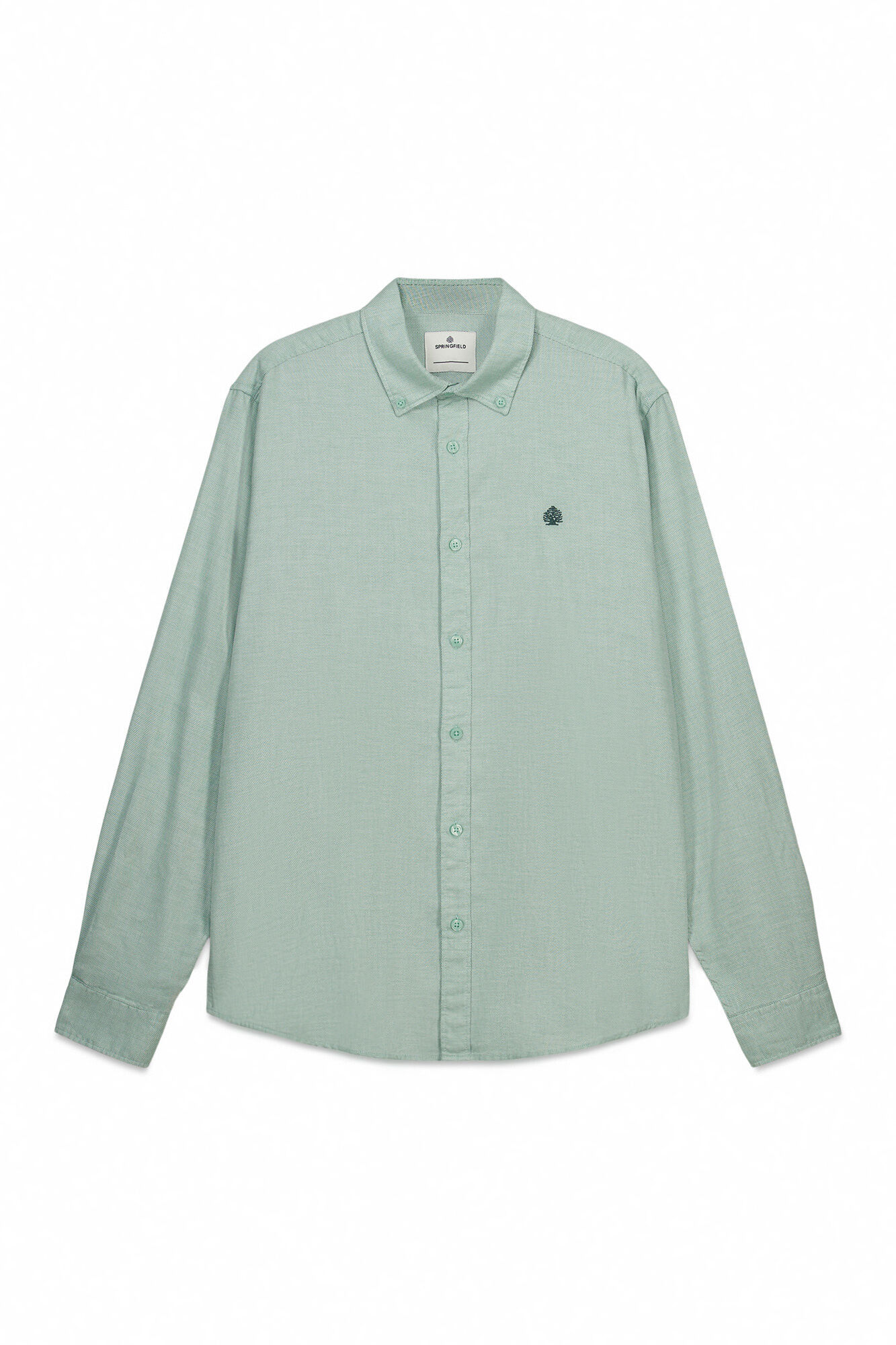 Springfield Camisa de estructura verde