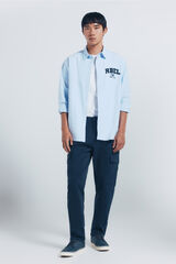 Springfield Pantal&oacute;n cargo casual de corte entallado azul