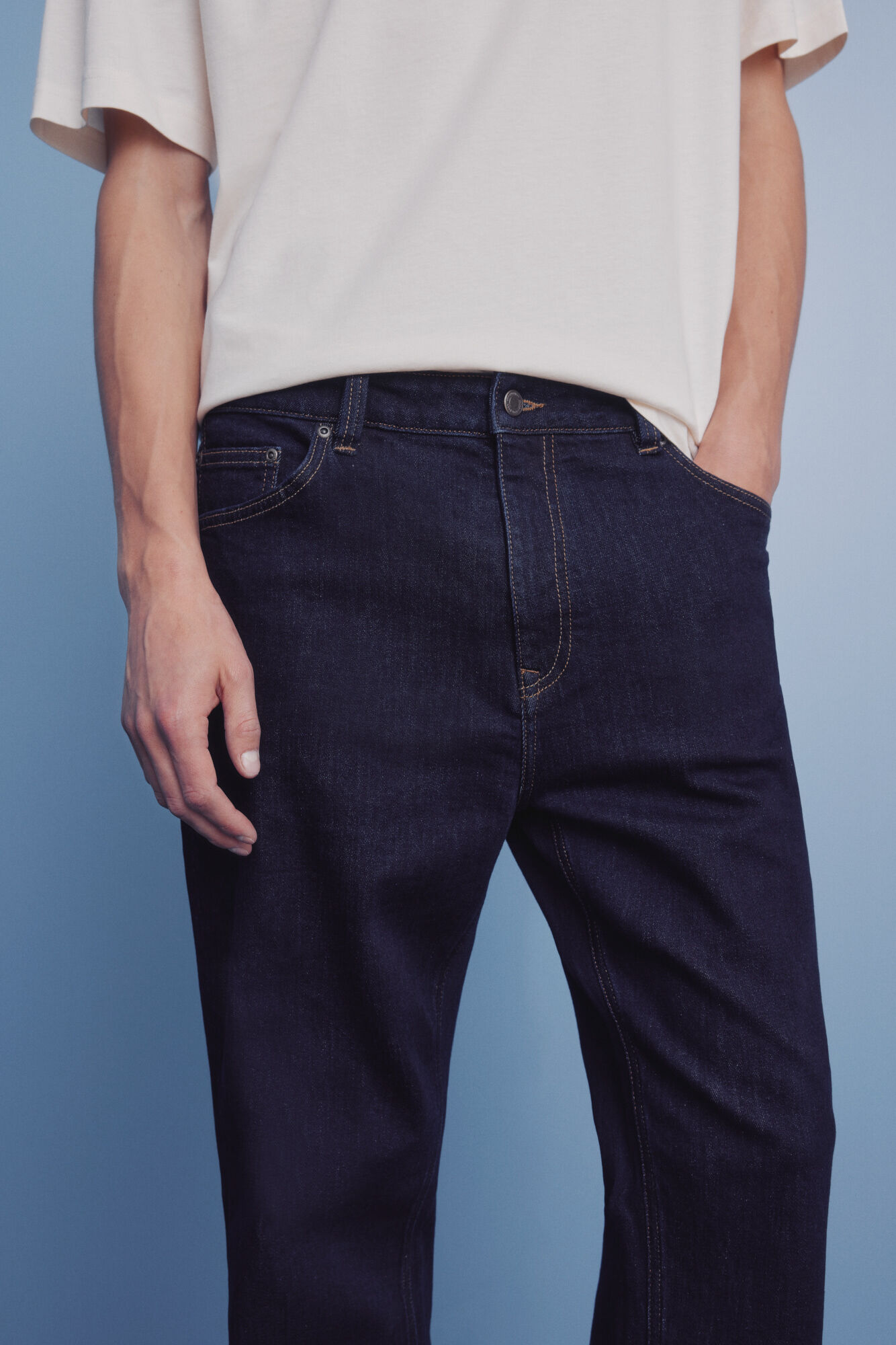 Springfield Jeans rectos lavado desencolado marino