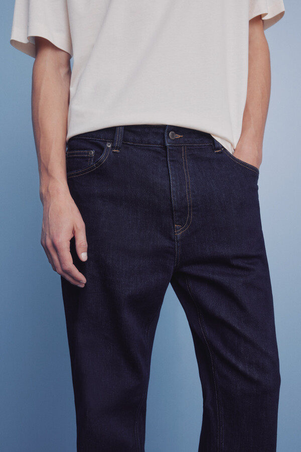 Springfield Jeans rectos lavado desencolado marino