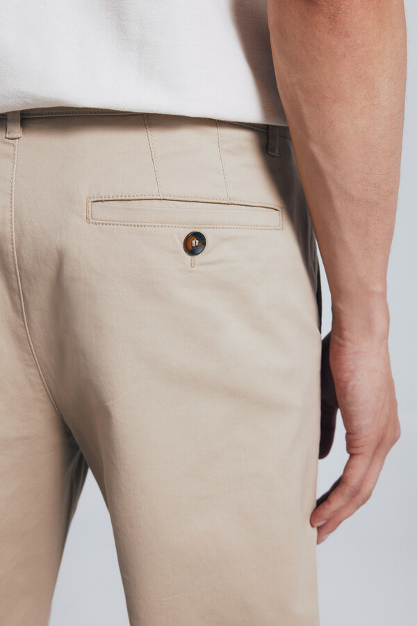 Springfield Pantalón slim fit lavado beige