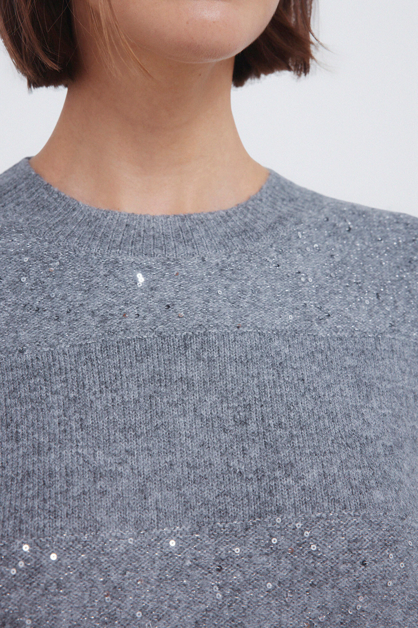 Springfield Jersey de rayas con lentejuelas negro