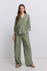 Springfield Blusa escote en V kaki