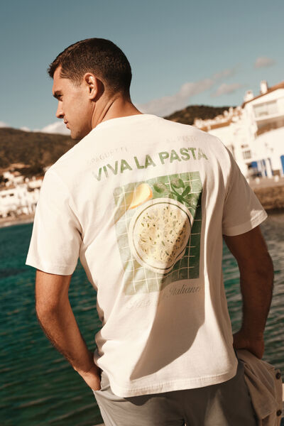 Springfield Playera viva la pasta marfil