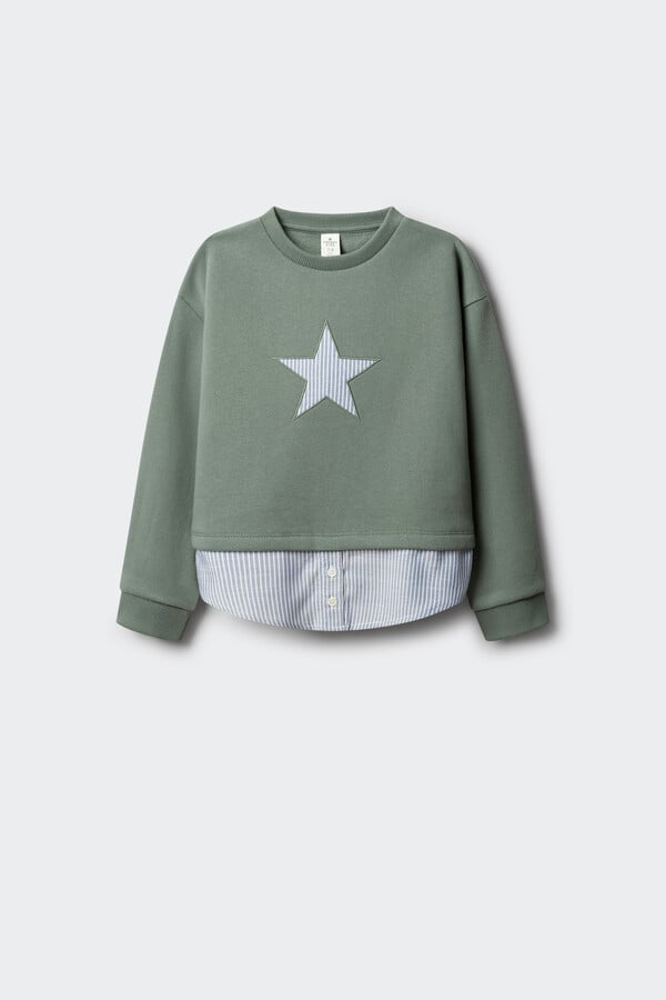 Springfield Kids Sudadera estrella niña caza oscuro