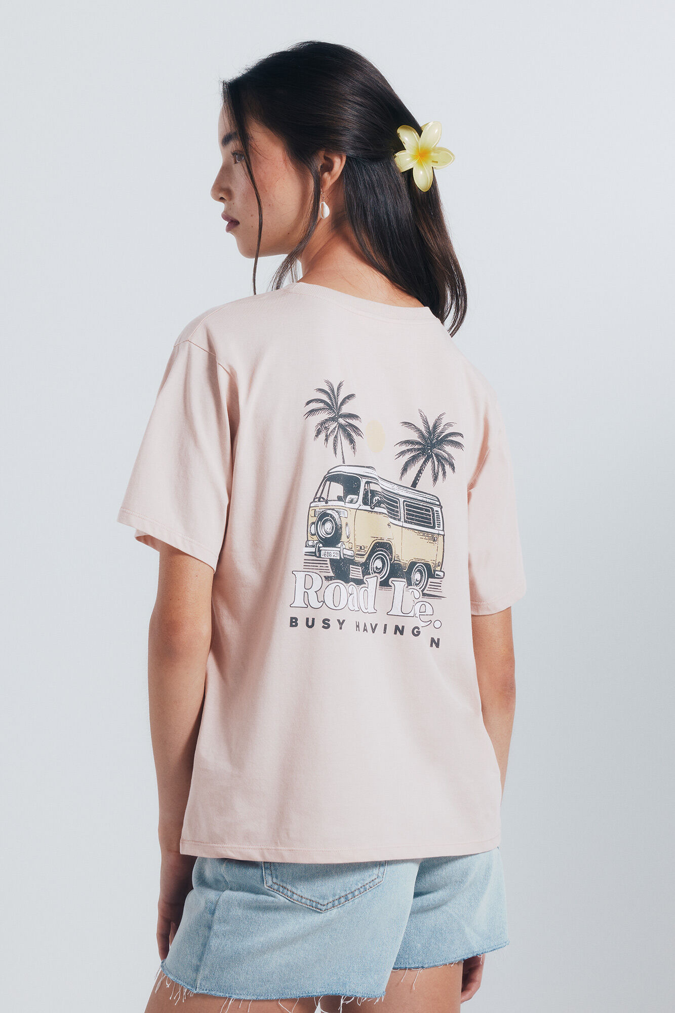 Springfield Playera gr&aacute;fica espalda naranja