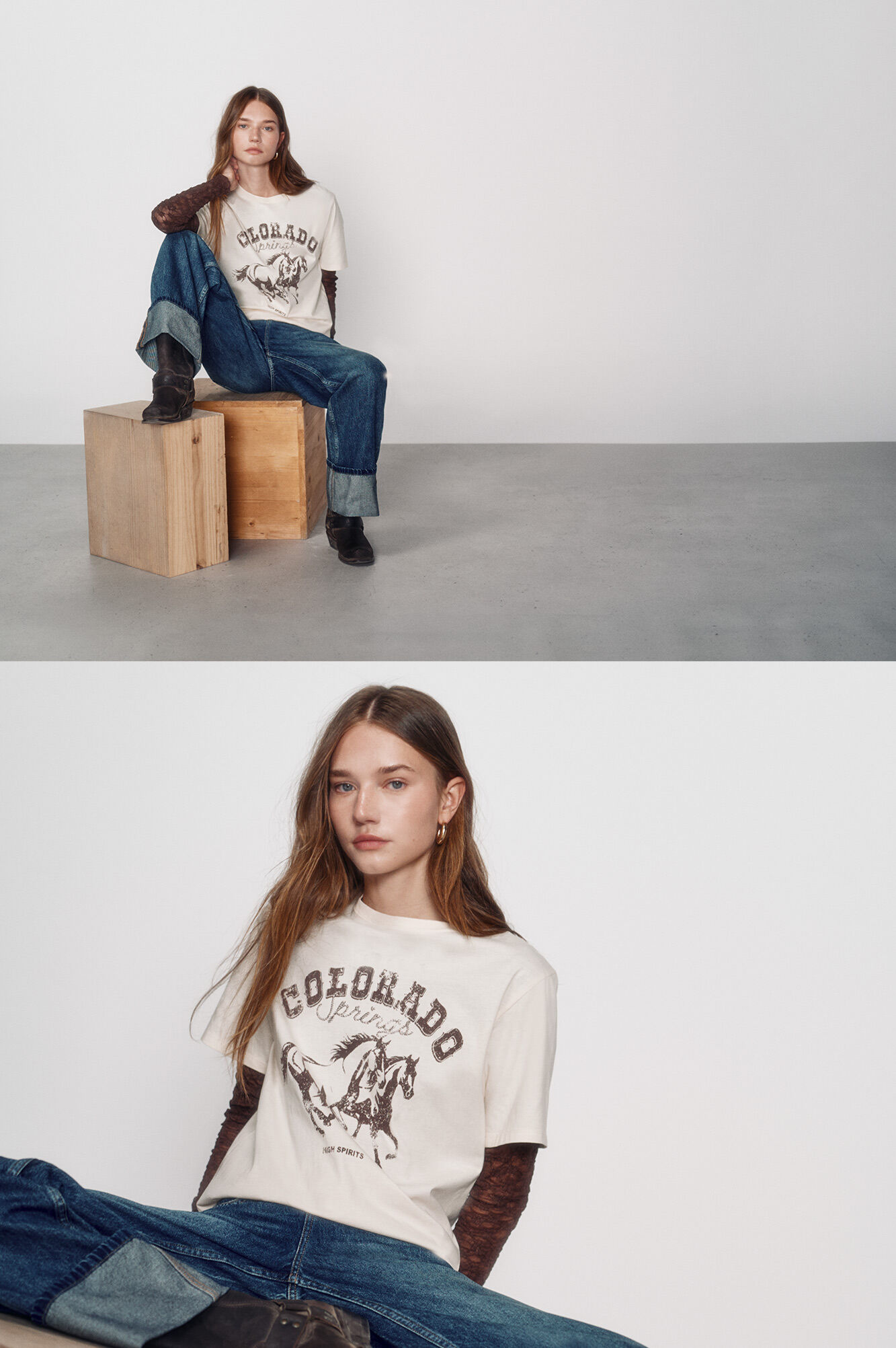 High Spirits Playera Stetson caf&eacute;