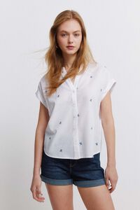 Springfield Camisa de algod&oacute;n cuello mao