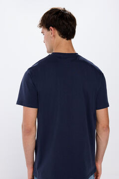 Springfield Playera básica cuello redondo azulado