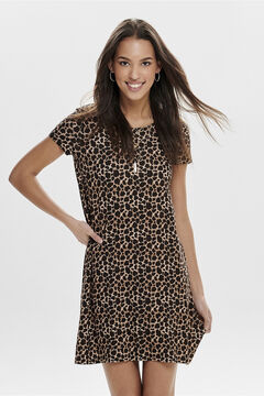 Springfield Vestido corto estampado negro